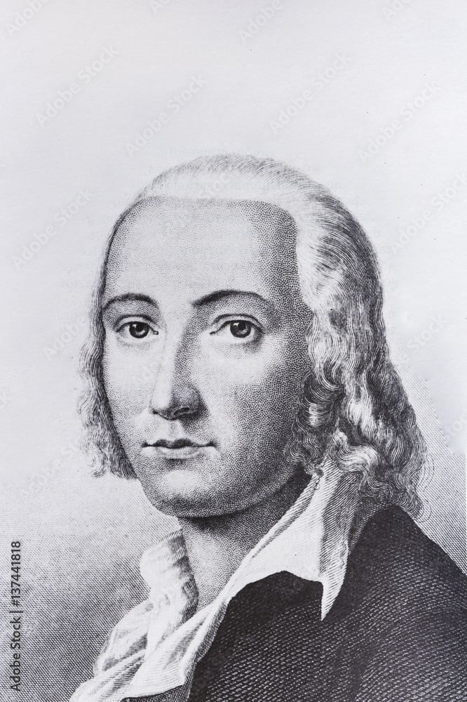 Portrait of the philosopher Friedrich Holderlin Portrait of the philosopher Friedrich Holderlin