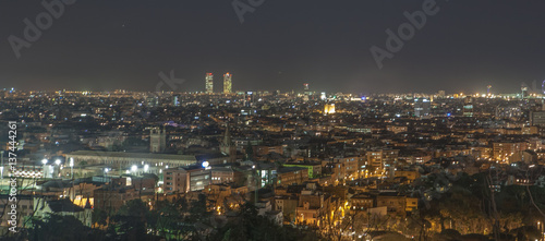 Barcelona night panoramic view © justinessy