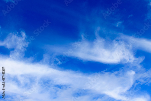 White clouds in the blue sky © olyasolodenko