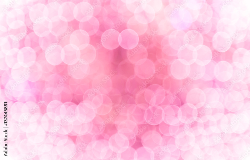 pink and white blur Bokeh background