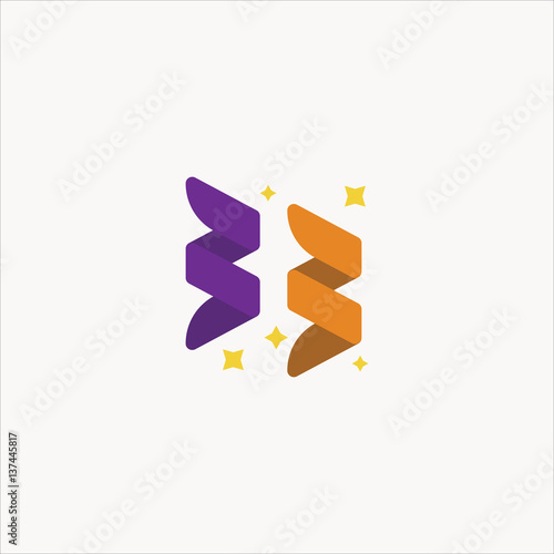 confetti icon flat design