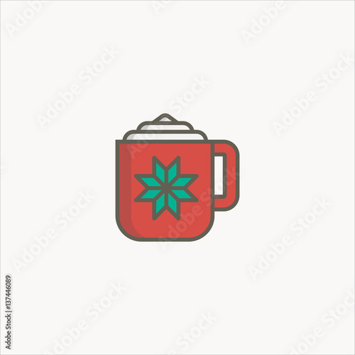 cocoa icon flat design