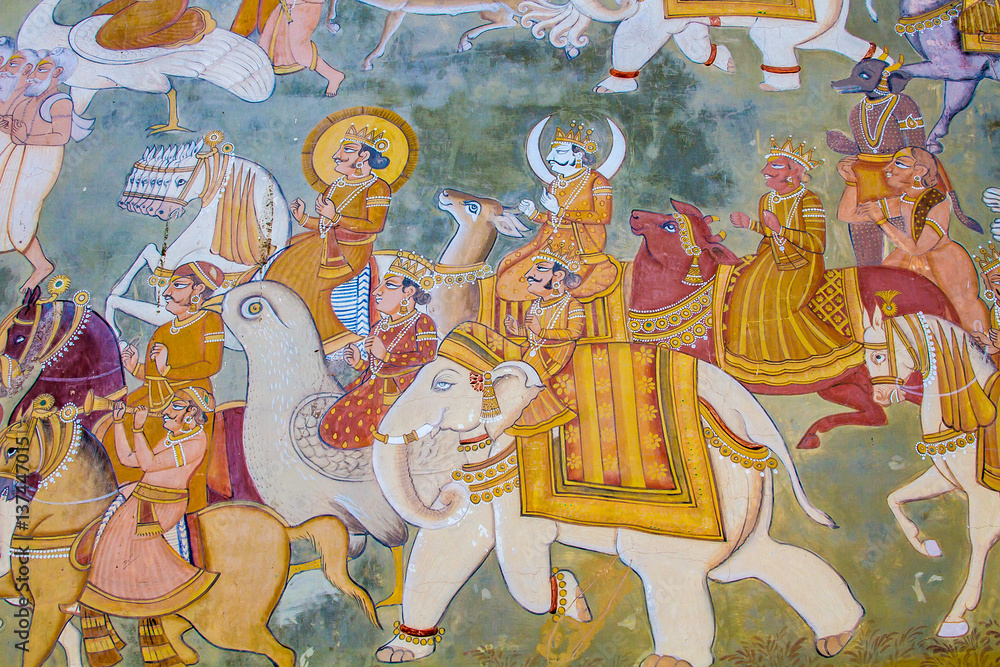 Fresco outside Mehrangarh Fort
