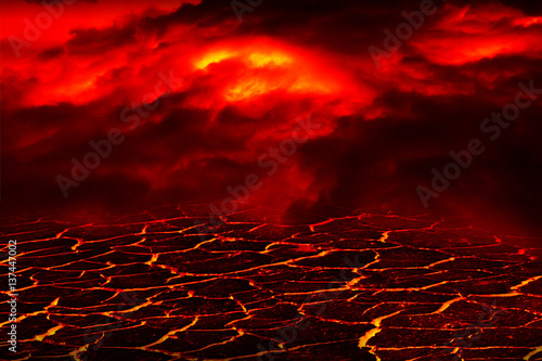 Fotografie, Tablou the surface of the lava. background