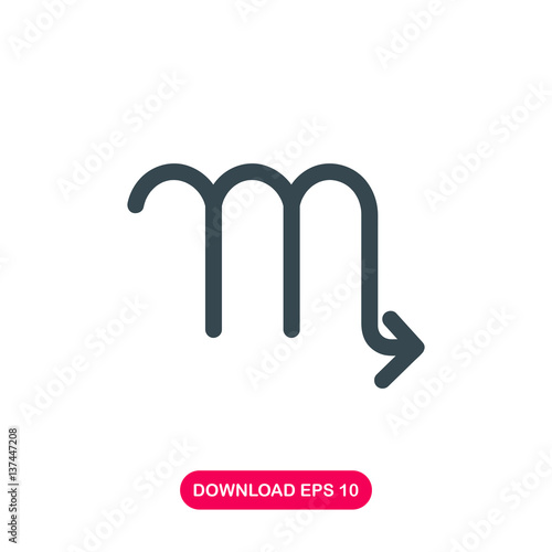 Zodiac scorpio symbol icon vector