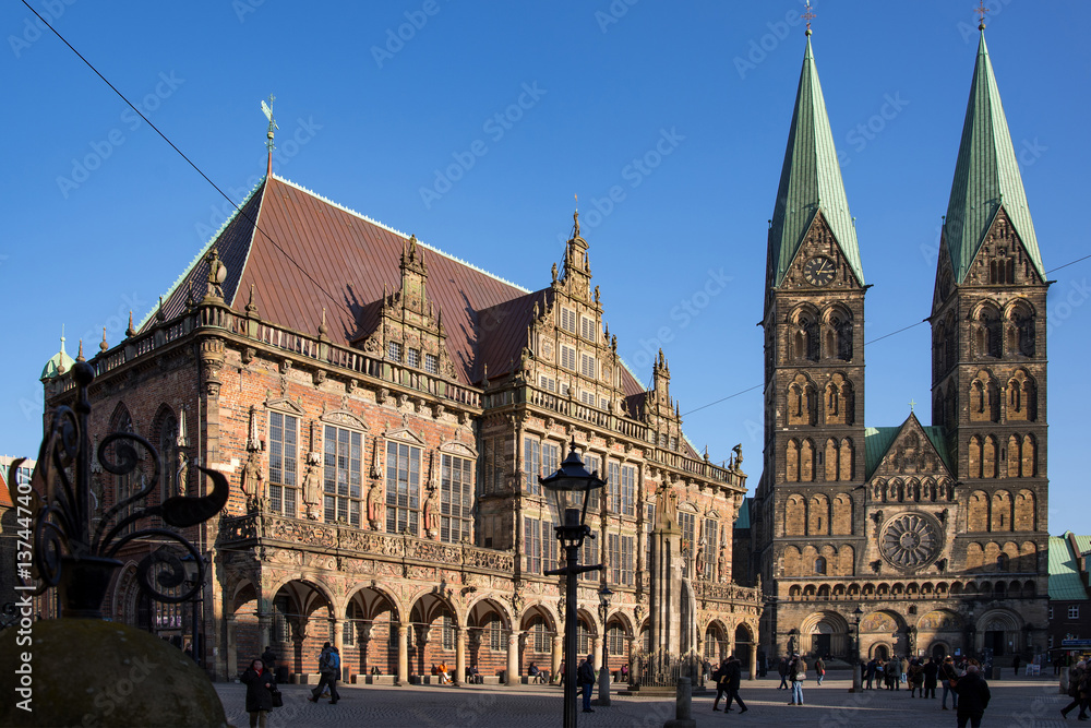 Bremen Rathaus und Dom