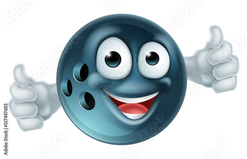 Cartoon Bowling Ball Character