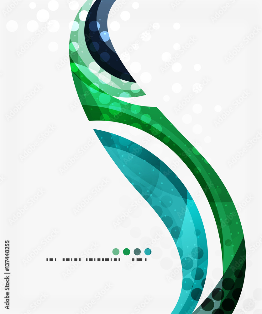 Fototapeta premium Business corporate wave background, flyer, brochure design template