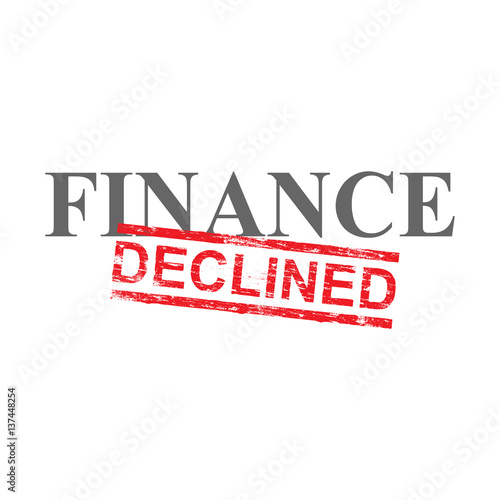 Finance Declined Word Stamp