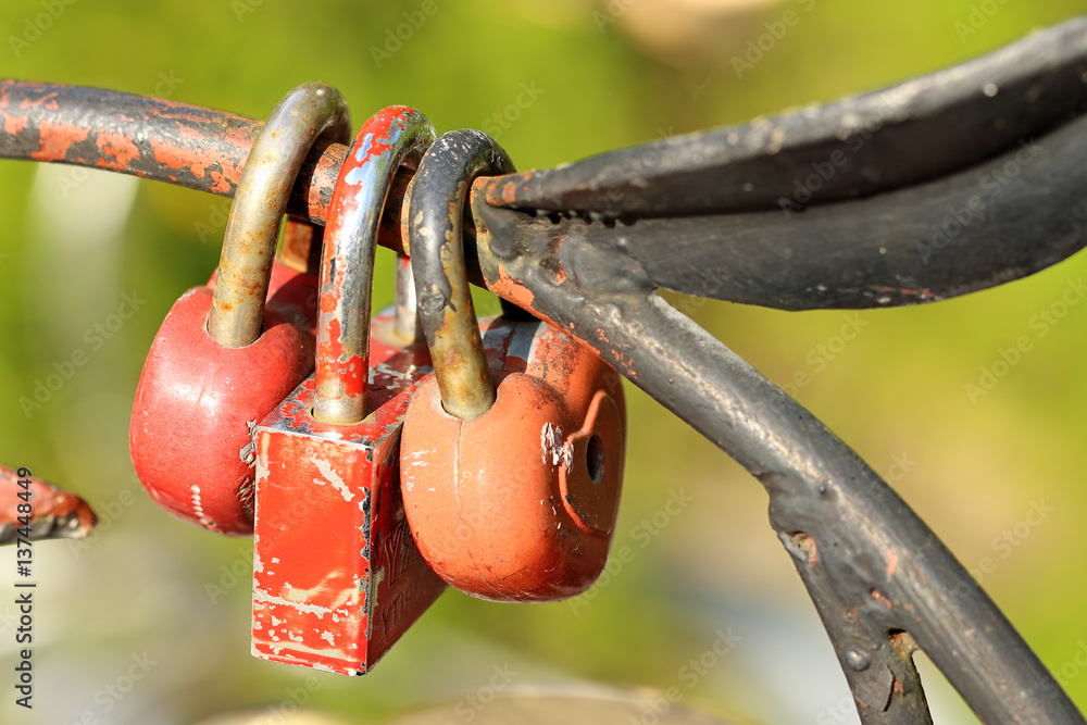 Three love locks