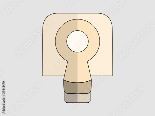 Tomography flat icon . Magnetic resonance imaging. Vector illustration