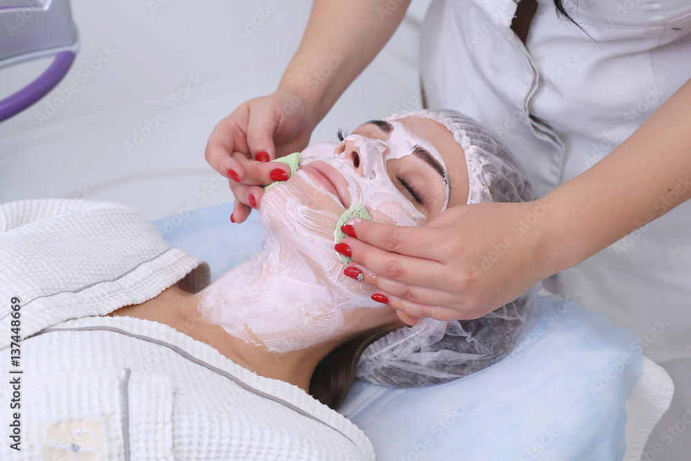 cleaning female face cleaning female face