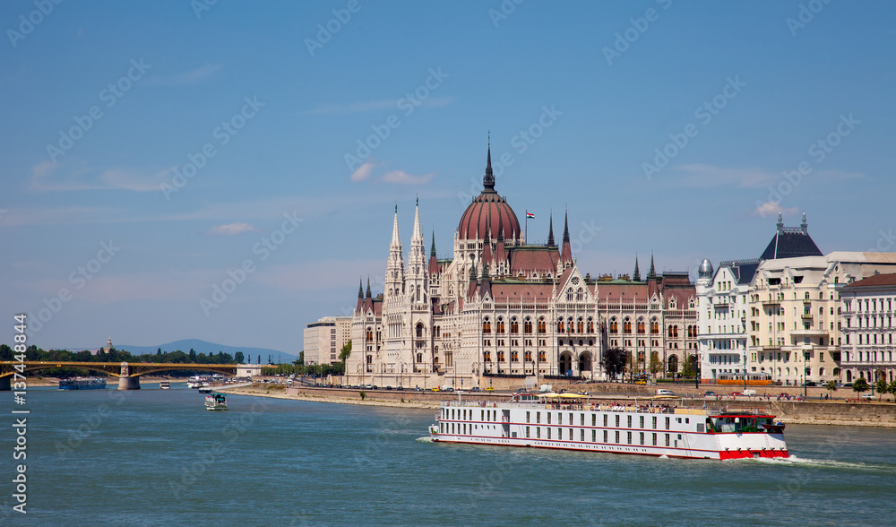 Hungarian Parliament in a sunny day