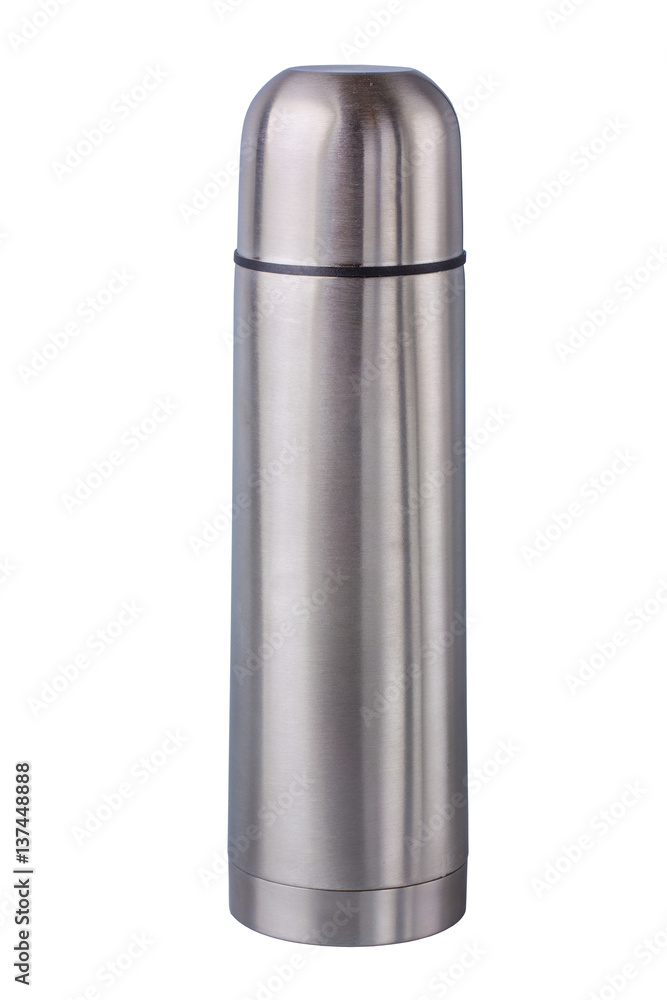 metal thermos. isolated on white background metal thermos. isolated on white background