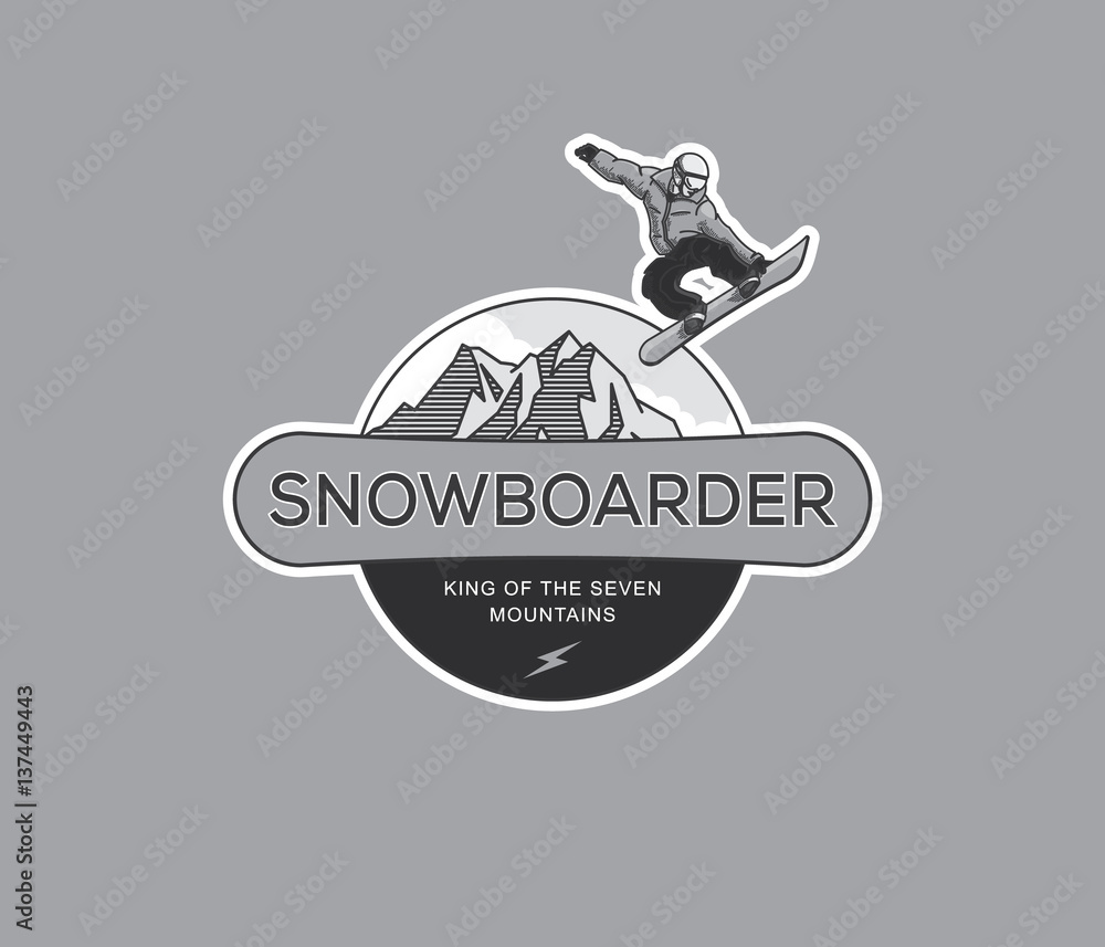 Snowboarding extreme BW Snowboarding extreme BW