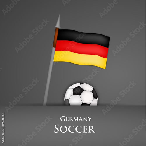 Illustration of Germany flag participating in soccer tournament