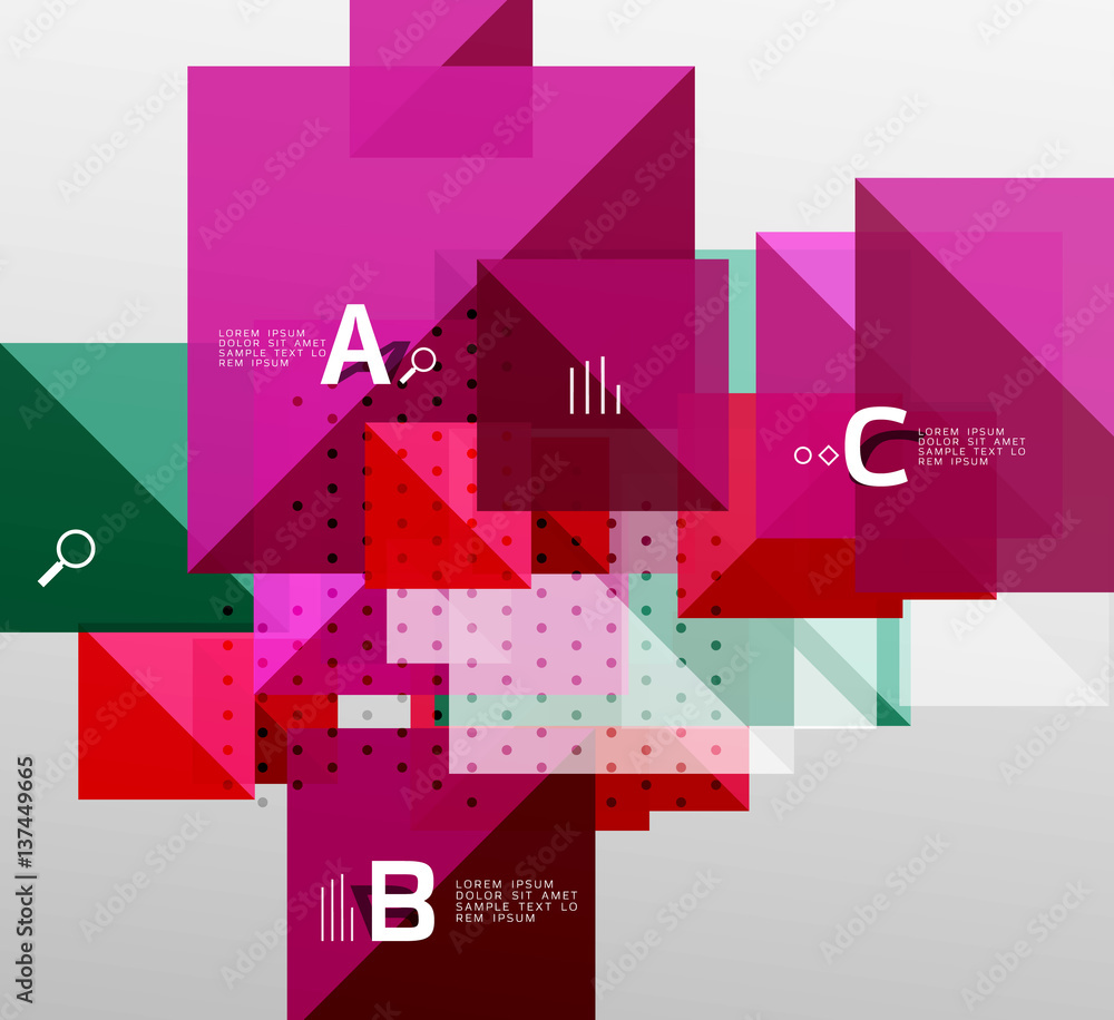 Vector square abstract background