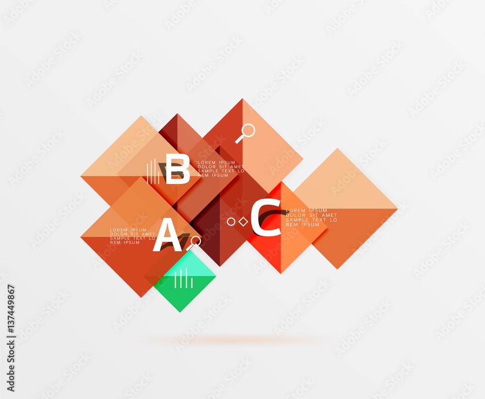 Geometric abstract background with option infographic Geometric abstract background with option infographic