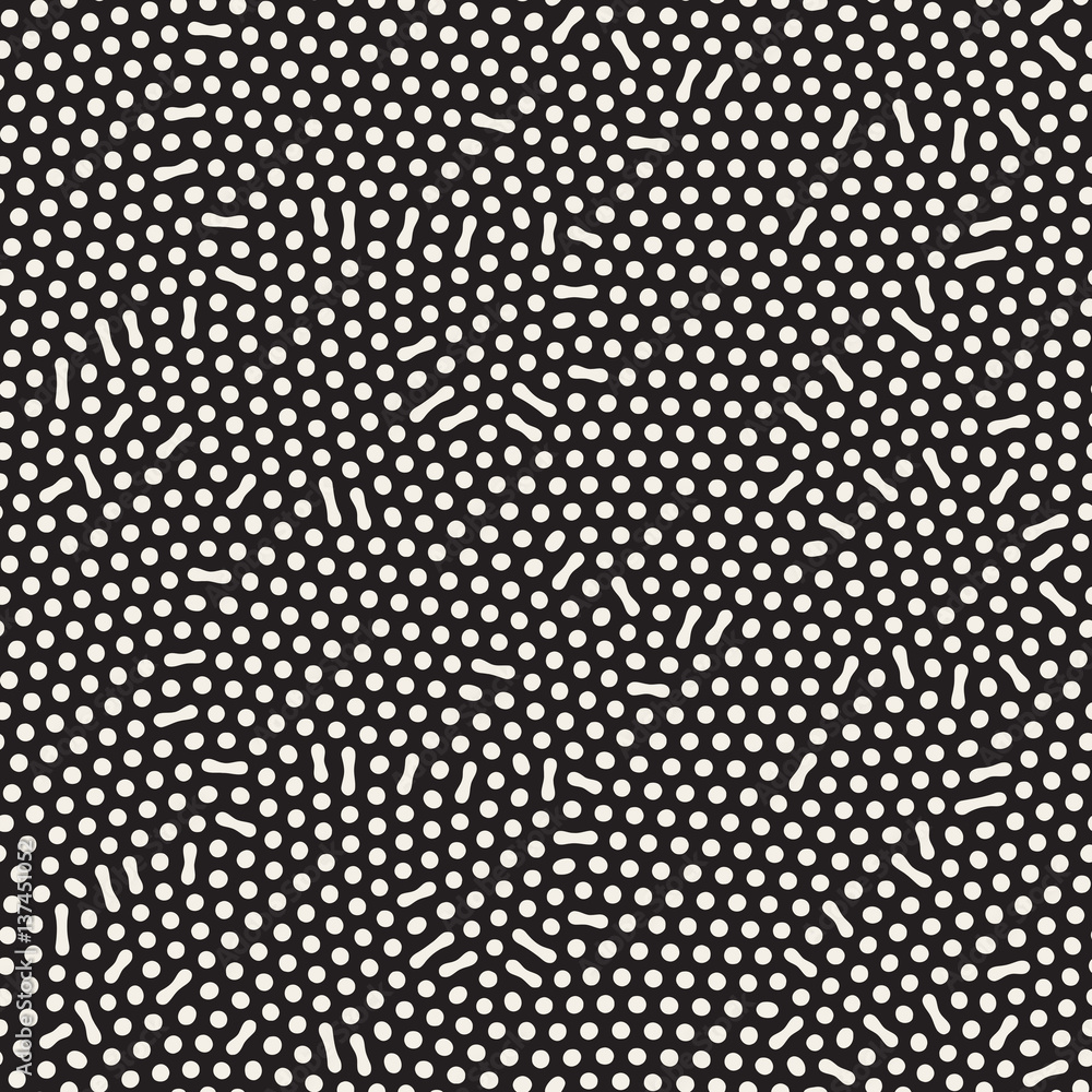 Organic Irregular Rounded Lines. Vector Seamless Black and White Pattern Organic Irregular Rounded Lines. Vector Seamless Black and White Pattern