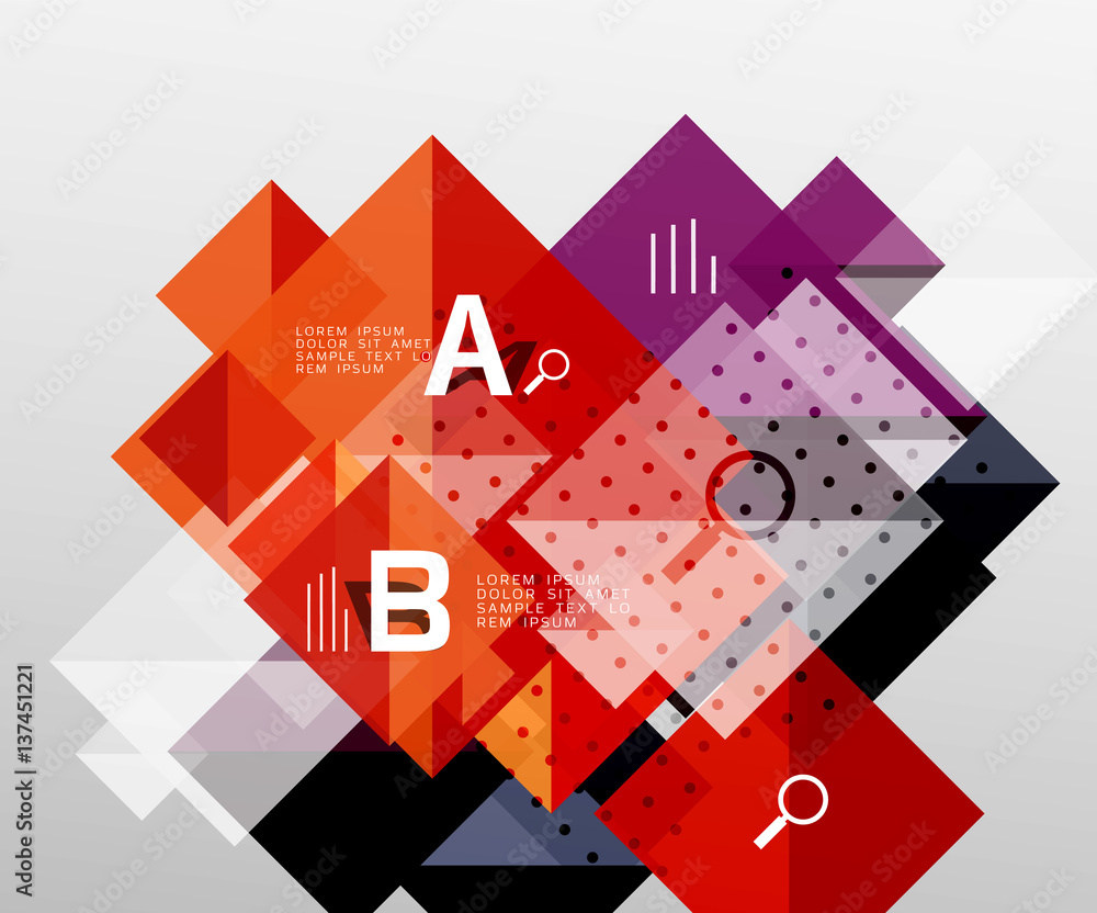 Modern square composition, abstract banner Modern square composition, abstract banner