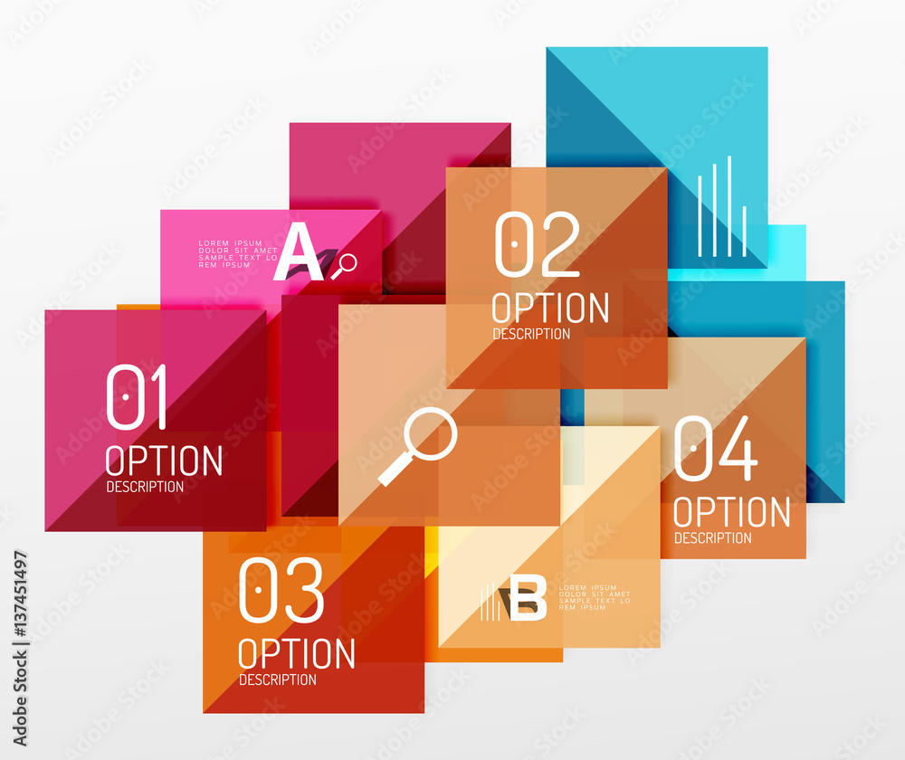 Modern square composition, abstract banner Modern square composition, abstract banner