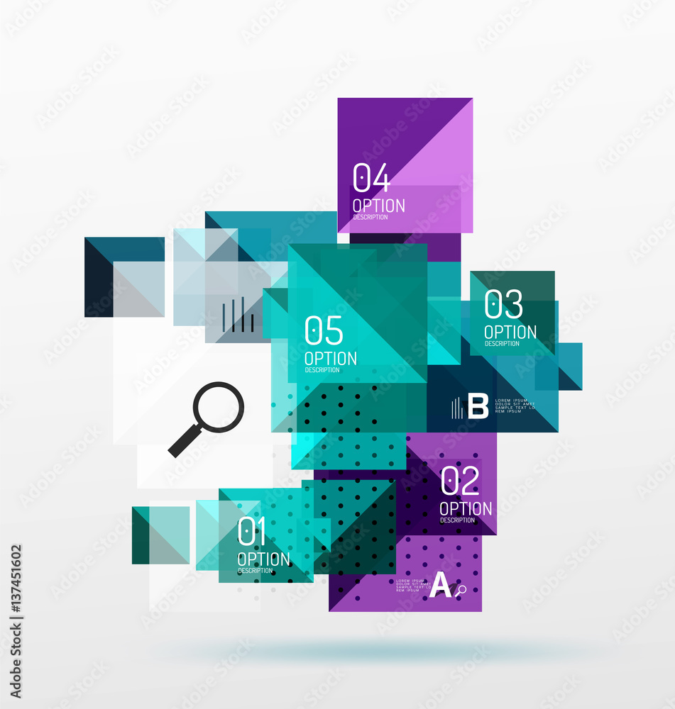 Modern square composition, abstract banner Modern square composition, abstract banner