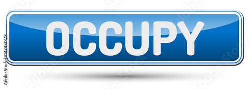 OCCUPY - Abstract beautiful button with text.