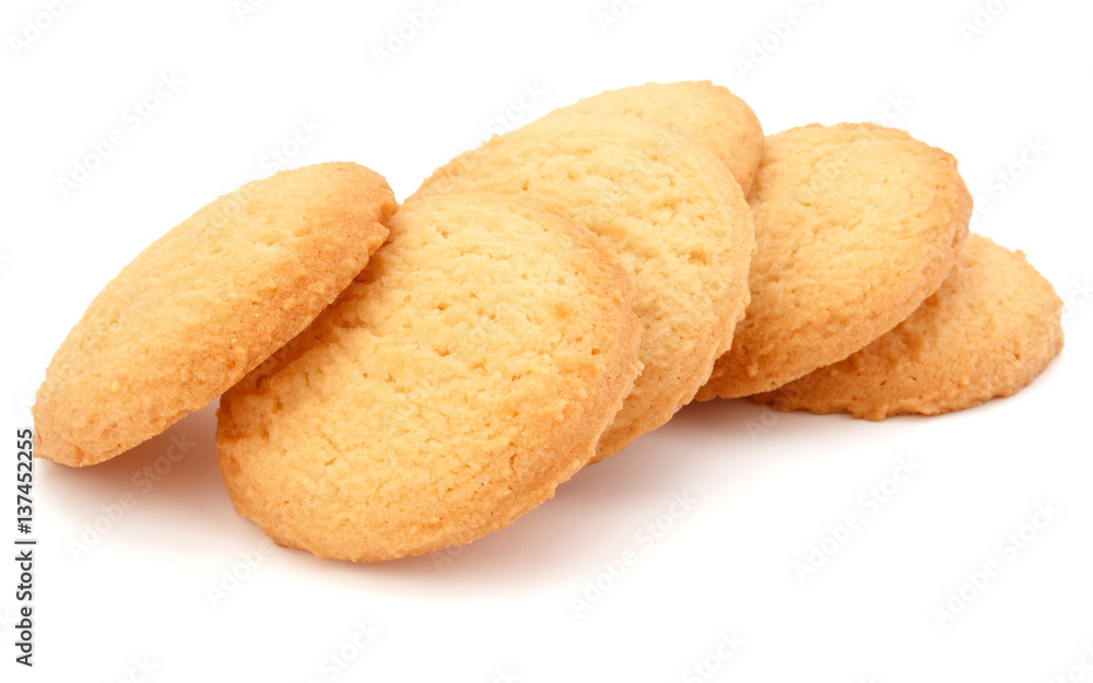 short pastry cookies isolated on white background short pastry cookies isolated on white background
