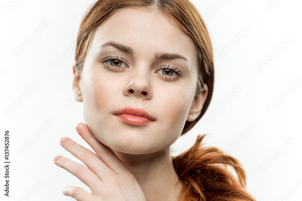 beautiful face, gentle makeup, blush beautiful face, gentle makeup, blush
