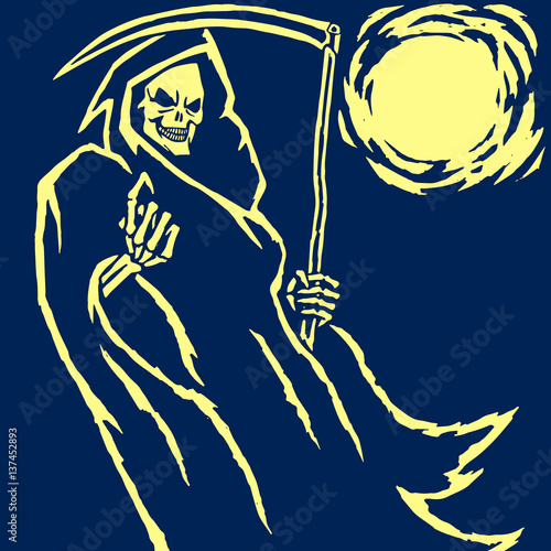 Death with a Scythe.Grim Reaper.Charon.