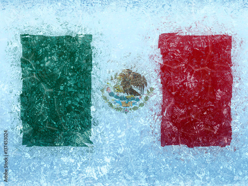 Icy Mexican flag