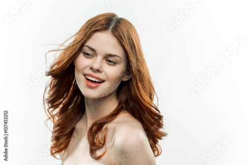 beautiful woman and red hair