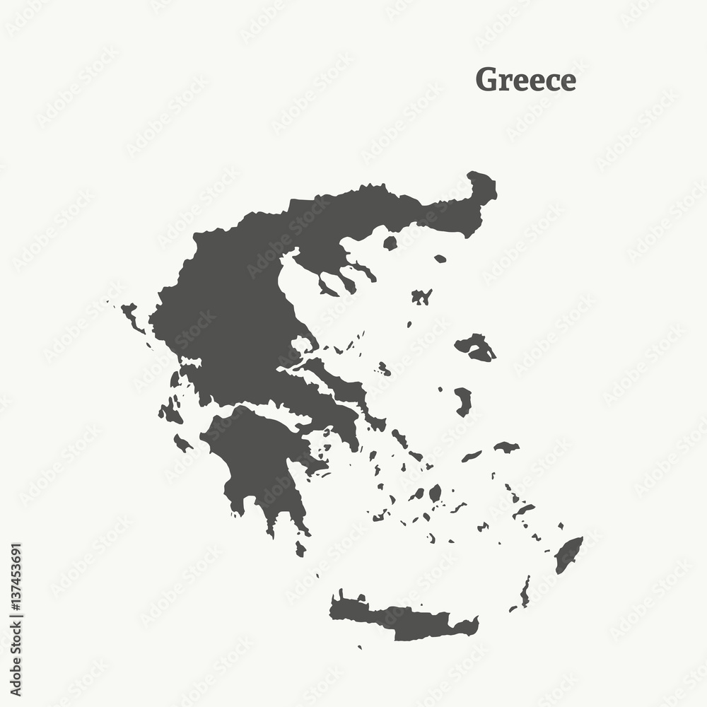 Outline map of Greece. vector illustration. Outline map of Greece. vector illustration.