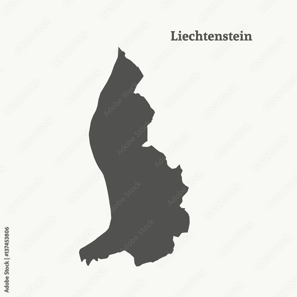 Outline map of Liechtenstein. vector illustration. Outline map of Liechtenstein. vector illustration.