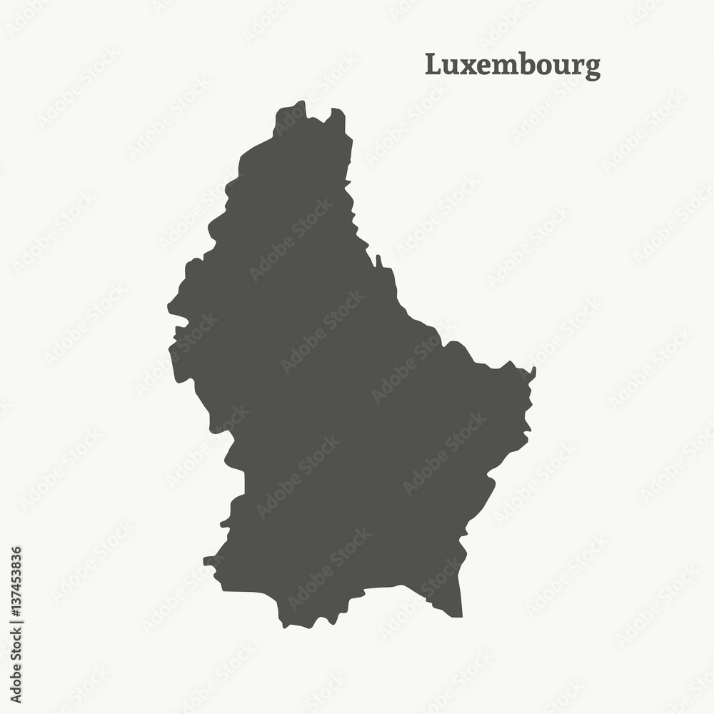 Outline map of Luxembourg.  vector illustration.