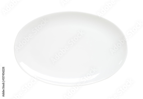 Oval plain white platter