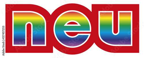 neu ultra fett rainbow on red