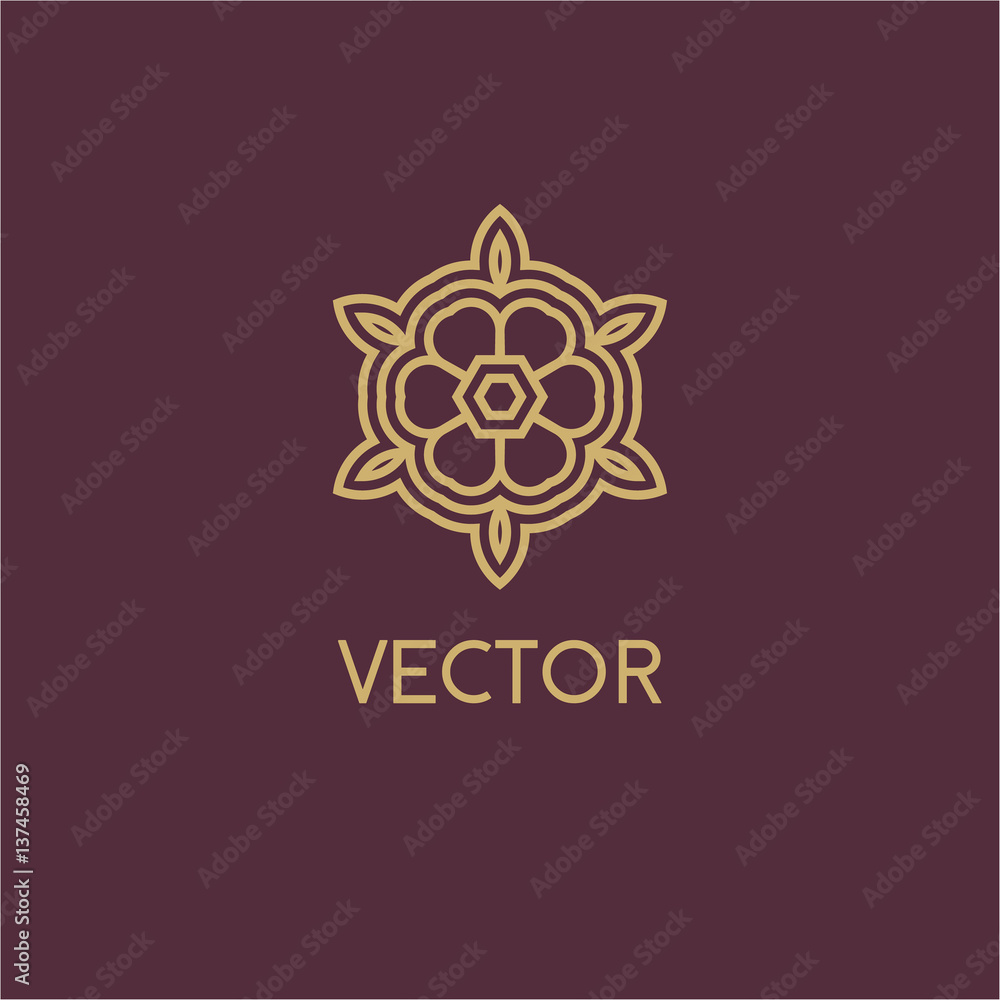 Luxury vector logo. Linear emblem Luxury vector logo. Linear emblem