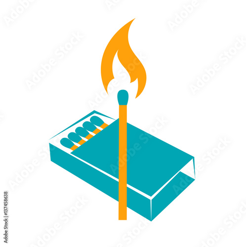 icon lighted match