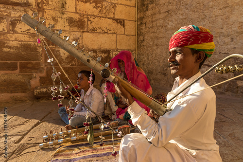 Traditional Rajasthani musician photo