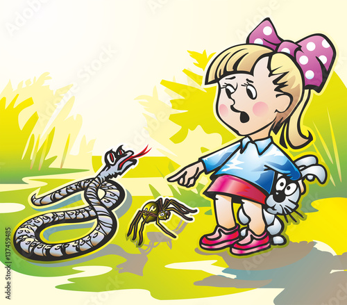 girl and snake