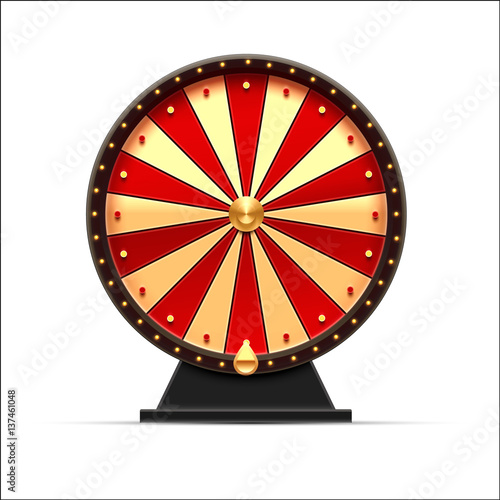 wheel of fortune 3d object isolated on white