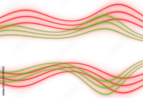 White background with color waves