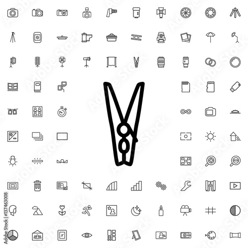 cloth pin icon illustration