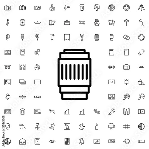 camera lense icon illustration