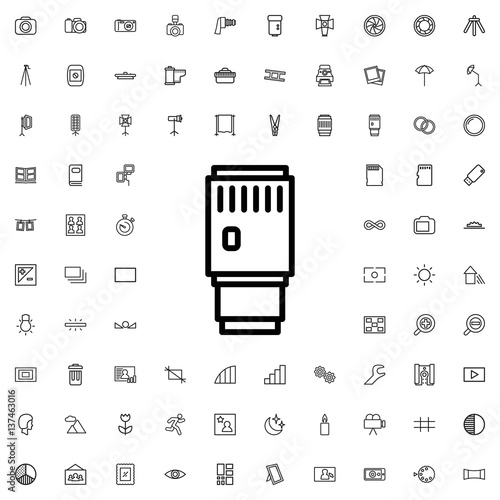 camera lense icon illustration