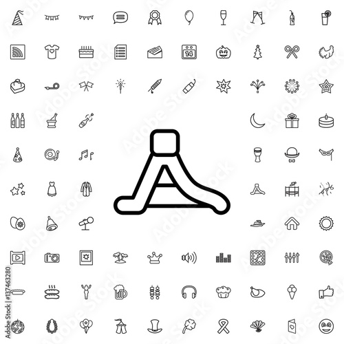 waterslide icon illustration