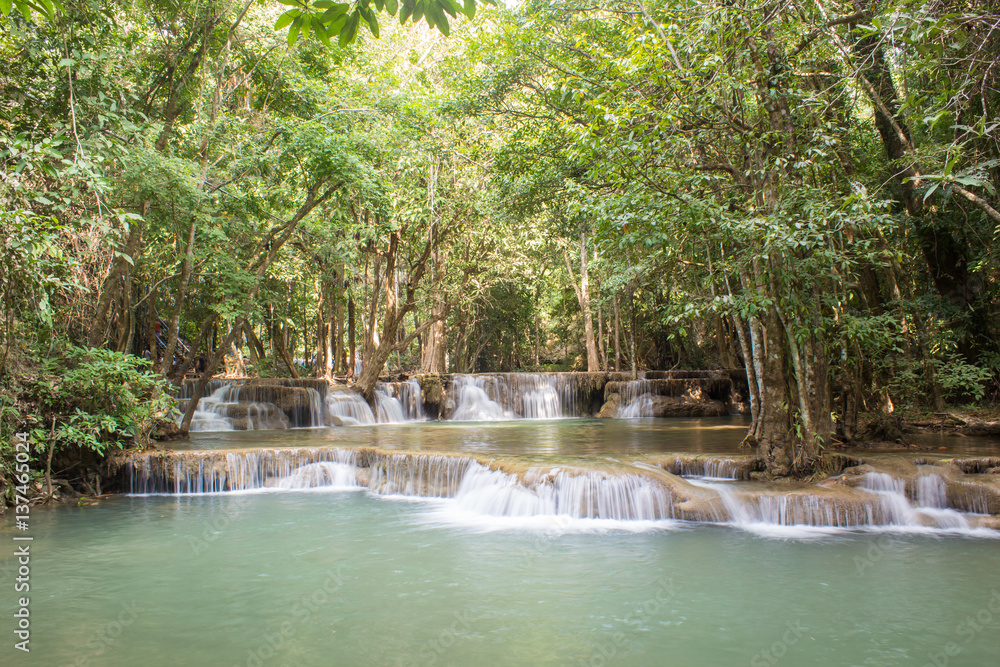 beautiful waterfall in thailand