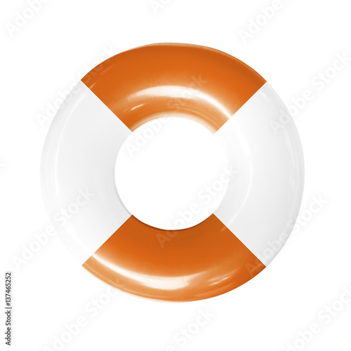 Life buoy or swim ring  isolated on white background with clipping path.
