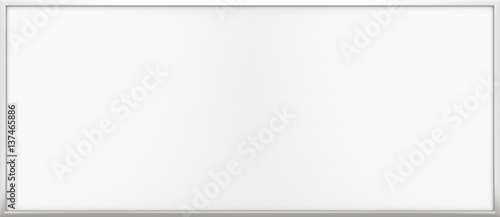 Blank whiteboard with empty copy space, White billboard mockup with frame for message or commercial, rectangle and horizontal. photo